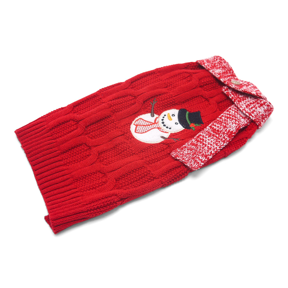 DOGO Snowman Scarf Dog Sweater