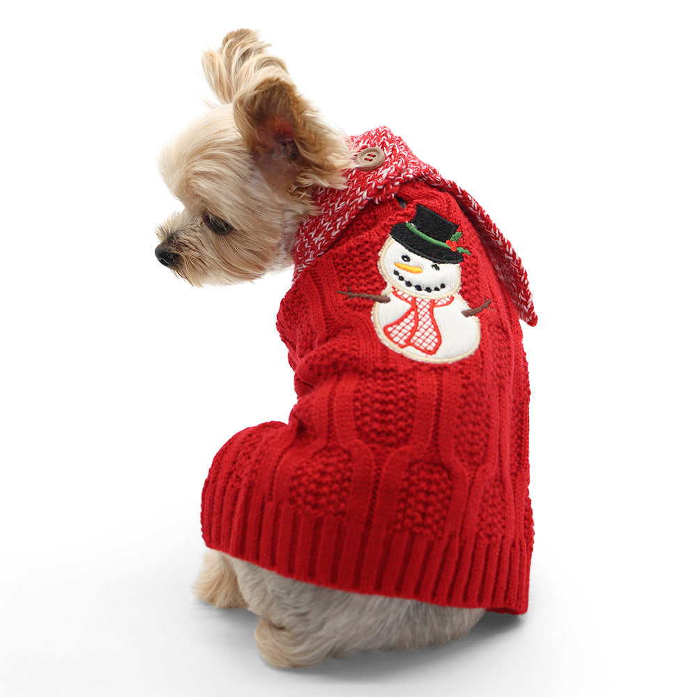 DOGO Snowman Scarf Dog Sweater