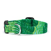 Up Country Palms Printed Cast Brass Dog Collar