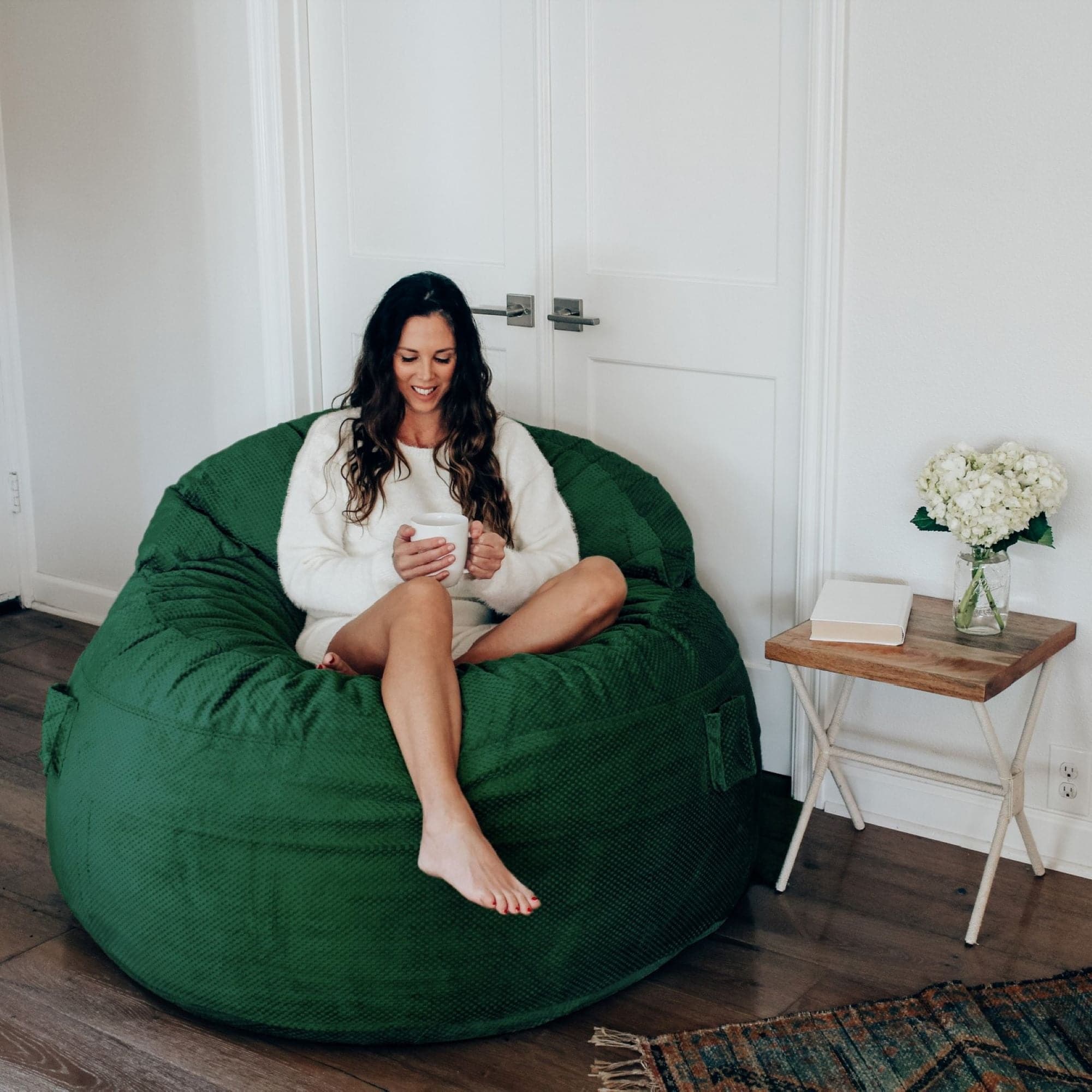 CordaRoy's Full Chenille Nest Convertible Bean Bag Chair
