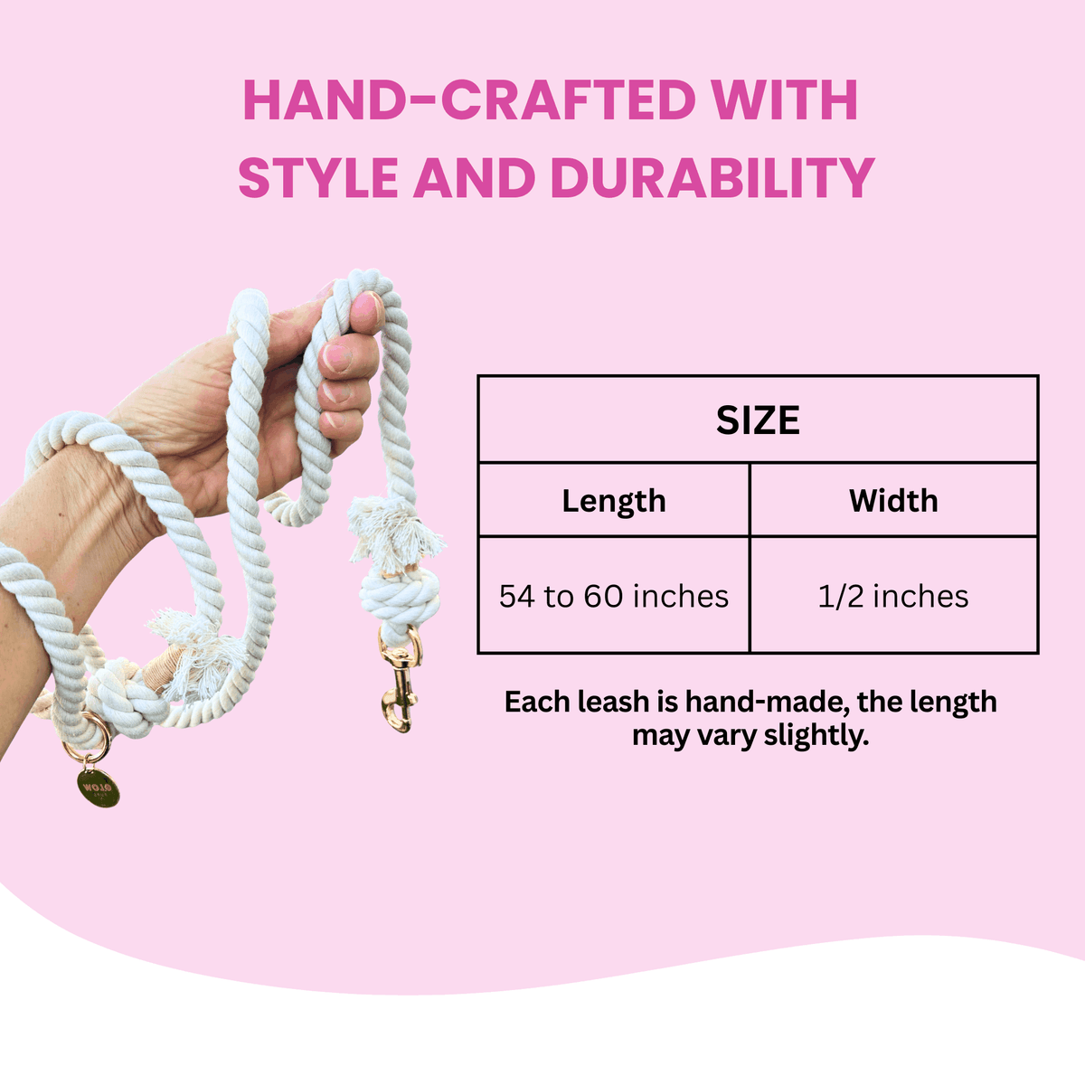 Glow Pups: Coastal Chic Cotton Rope Dog Leash