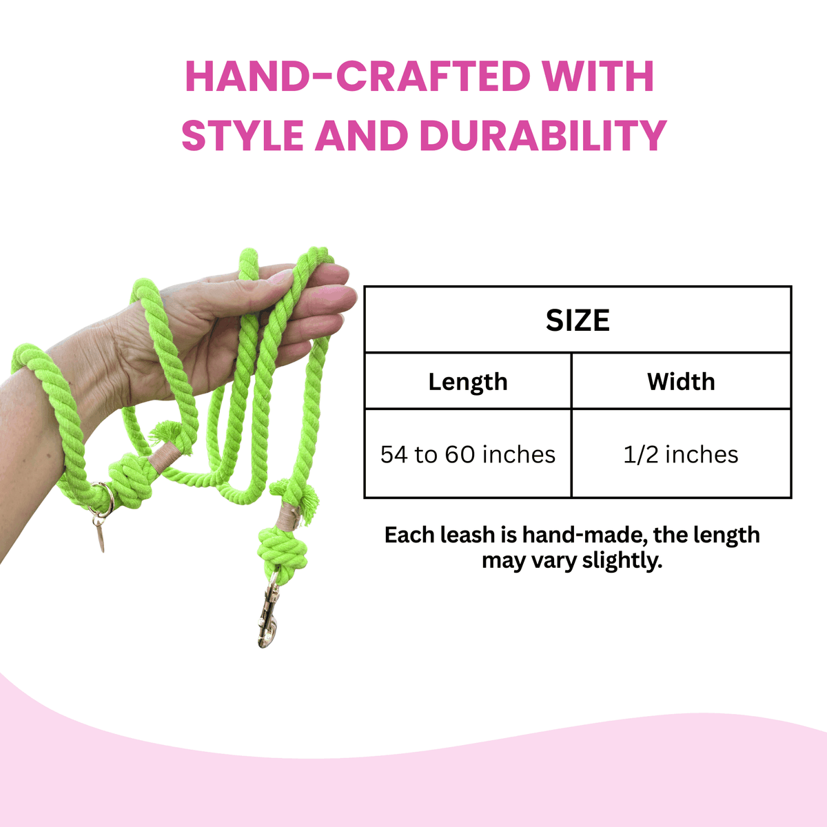 Glow Pups: Bright Green Boho Chic Cotton Rope Dog Leash