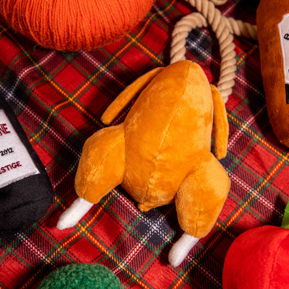 Glow Pups: Thanksgiving Turkey Squeaky Plush Dog Toy