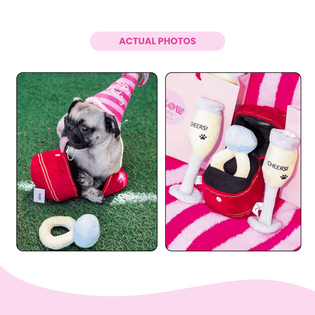 Glow Pups: Engagement Ring Squeaky Plush Dog Toy
