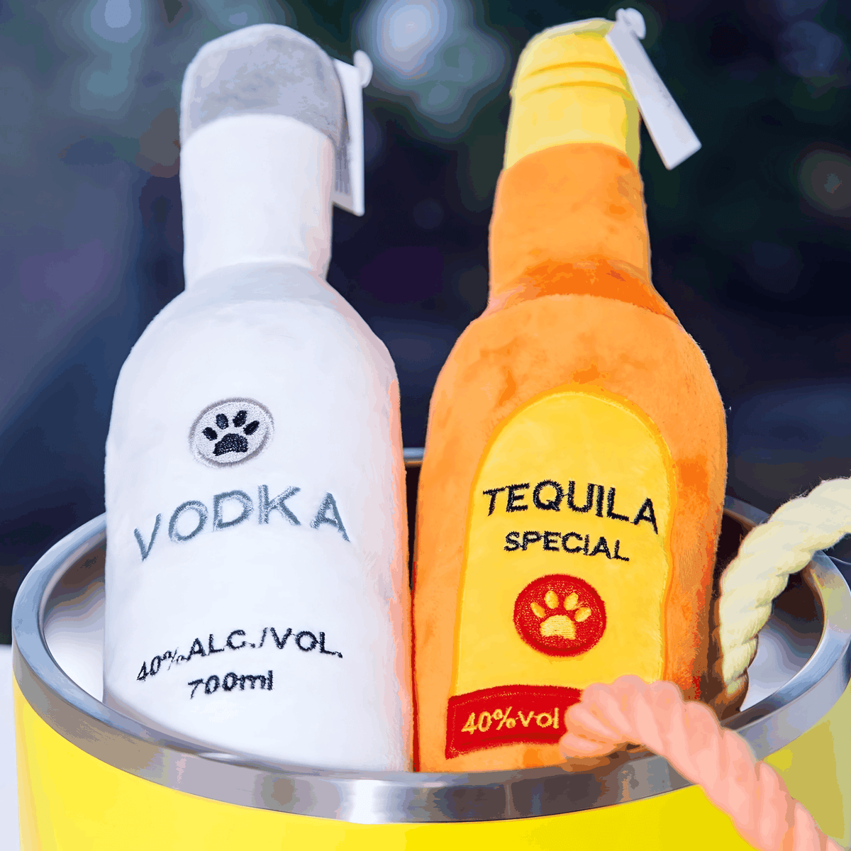 Glow Pups: Tequila Squeaky Plush Dog Toy