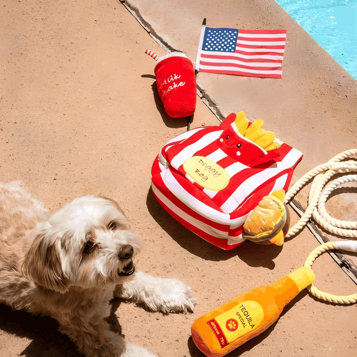 Glow Pups: Tequila Squeaky Plush Dog Toy
