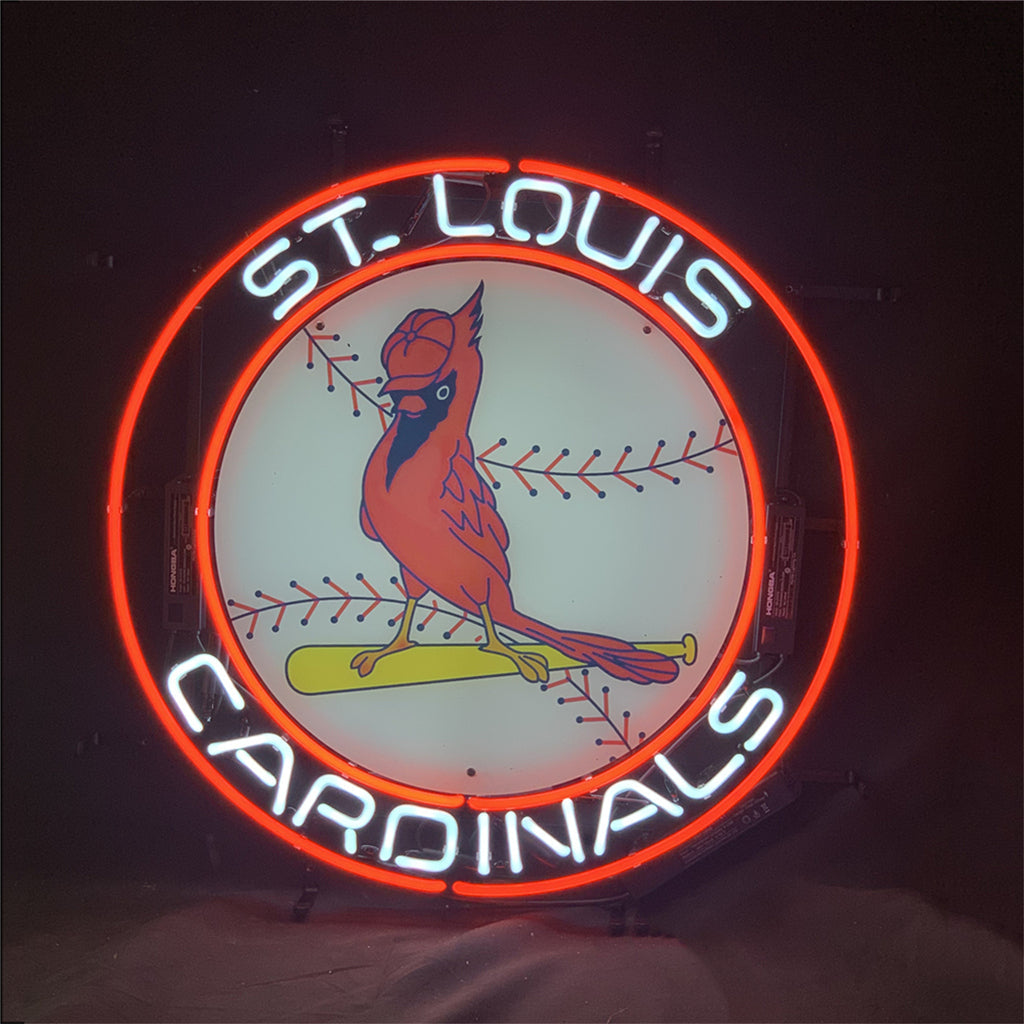 St. Louis Cardinals Baseball Logo Real Glass Neon Sign