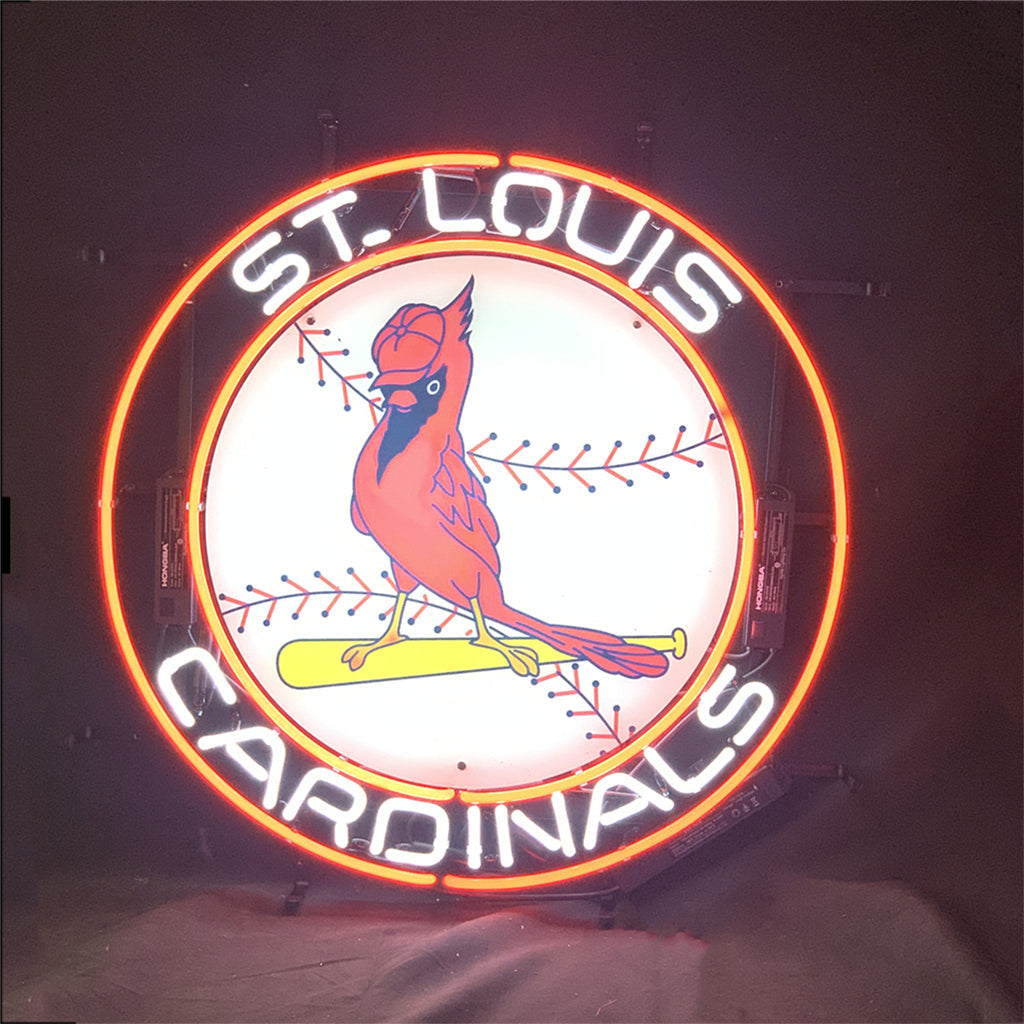 St. Louis Cardinals Baseball Logo Real Glass Neon Sign