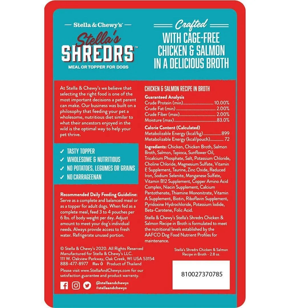 Stella & Chewys Shredrs Chicken & Salmon Dog Food (2.8oz)