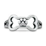 Paw and Bone Ring, Sterling Silver Paws Off My Bone Ring