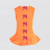 Hello Doggie Summer Dreams Faux Fur Cotton Orange Dog Dress