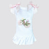 Hello Doggie Summer Stroll Faux Fur Satin Swarovski Crystals Crystal Dog Dress
