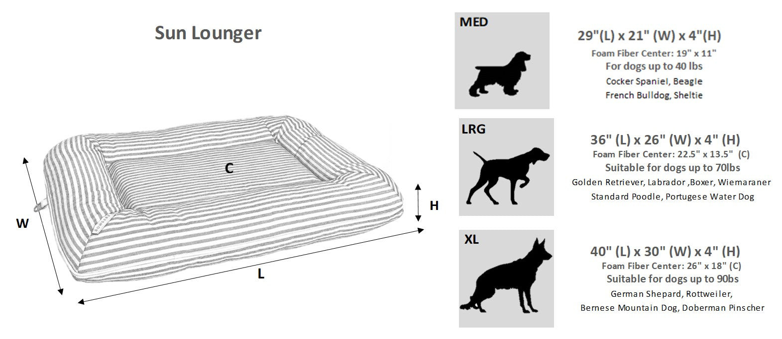 Bowsers Sun Lounger Orthopedic Indoor-Outdoor Dog Bed