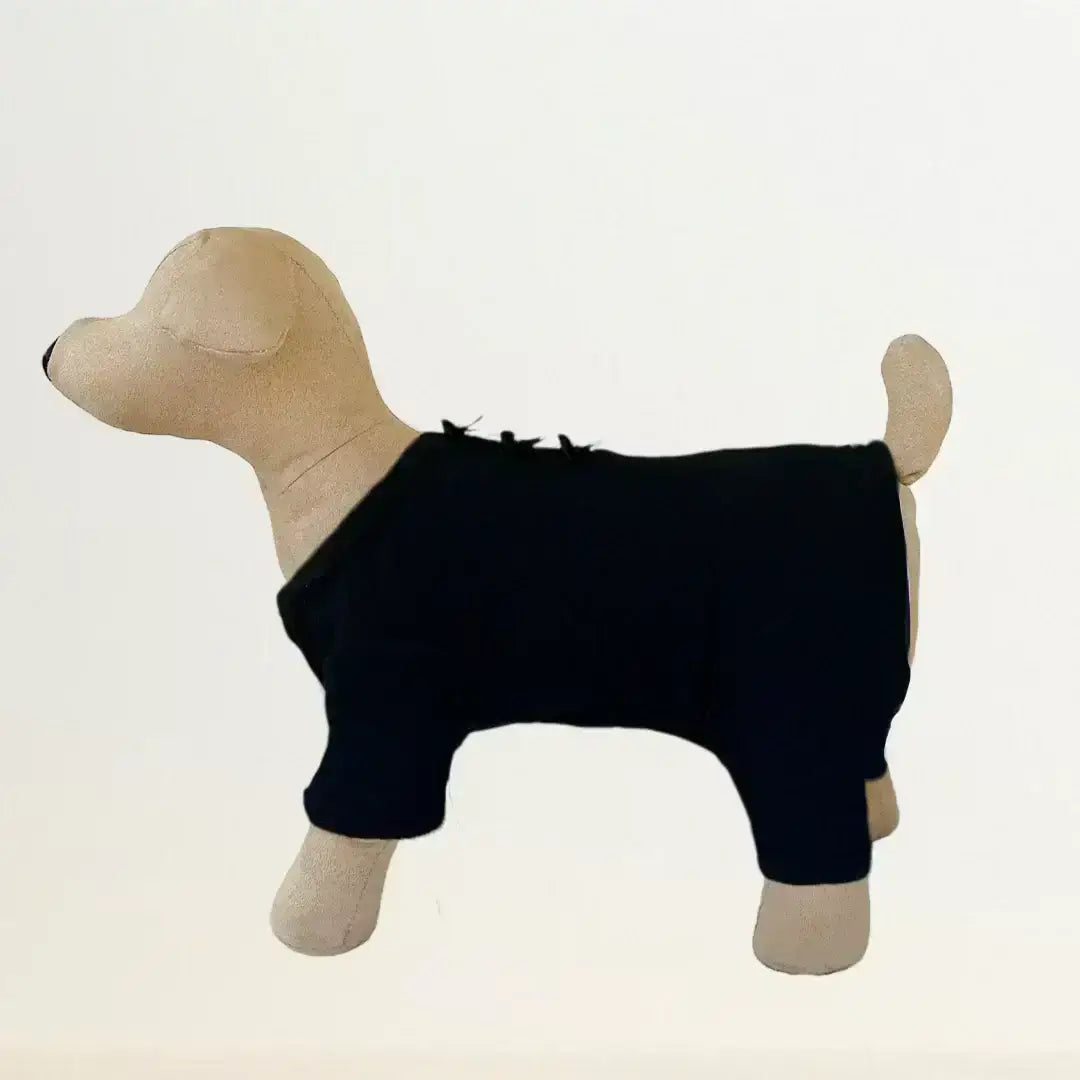 Hello Doggie Sweet Dreams Faux Fur Cotton Black Dog Pajamas