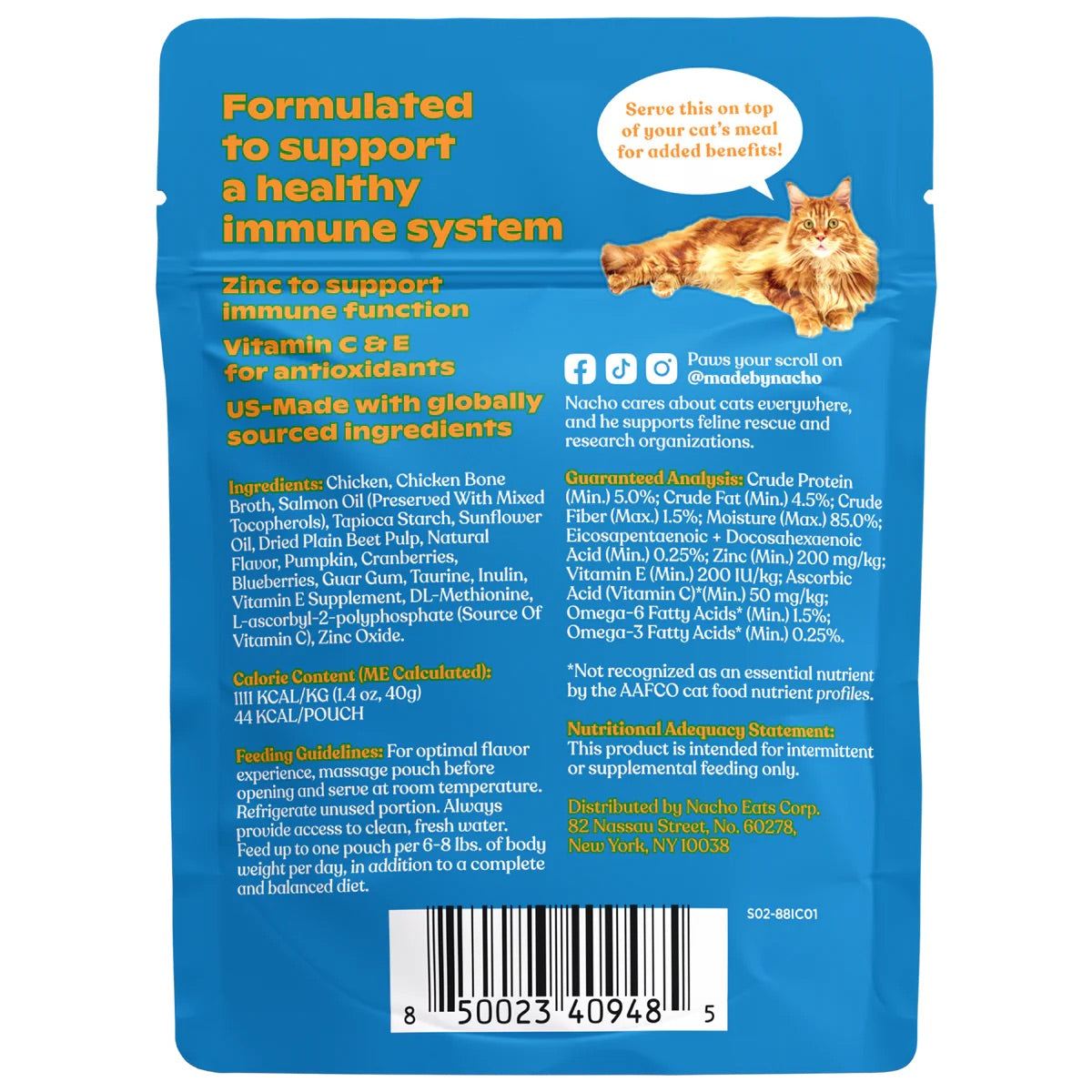 Made By Nacho Chicken Immune Topper For Cats (1.4oz)
