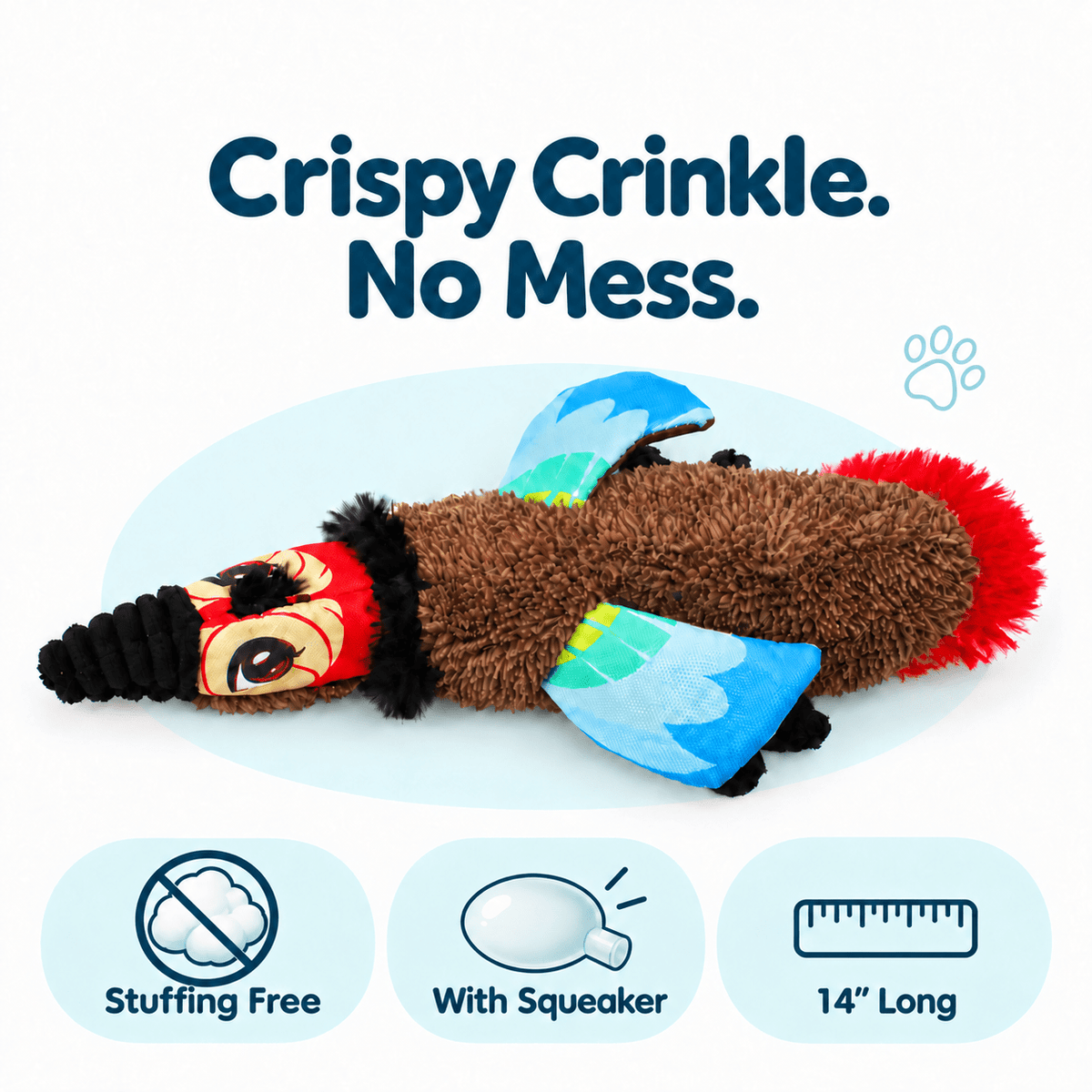 Dogline Crinkle Birds Dog Toy Collection