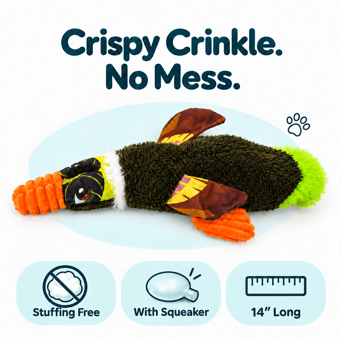 Dogline Crinkle Birds Dog Toy Collection