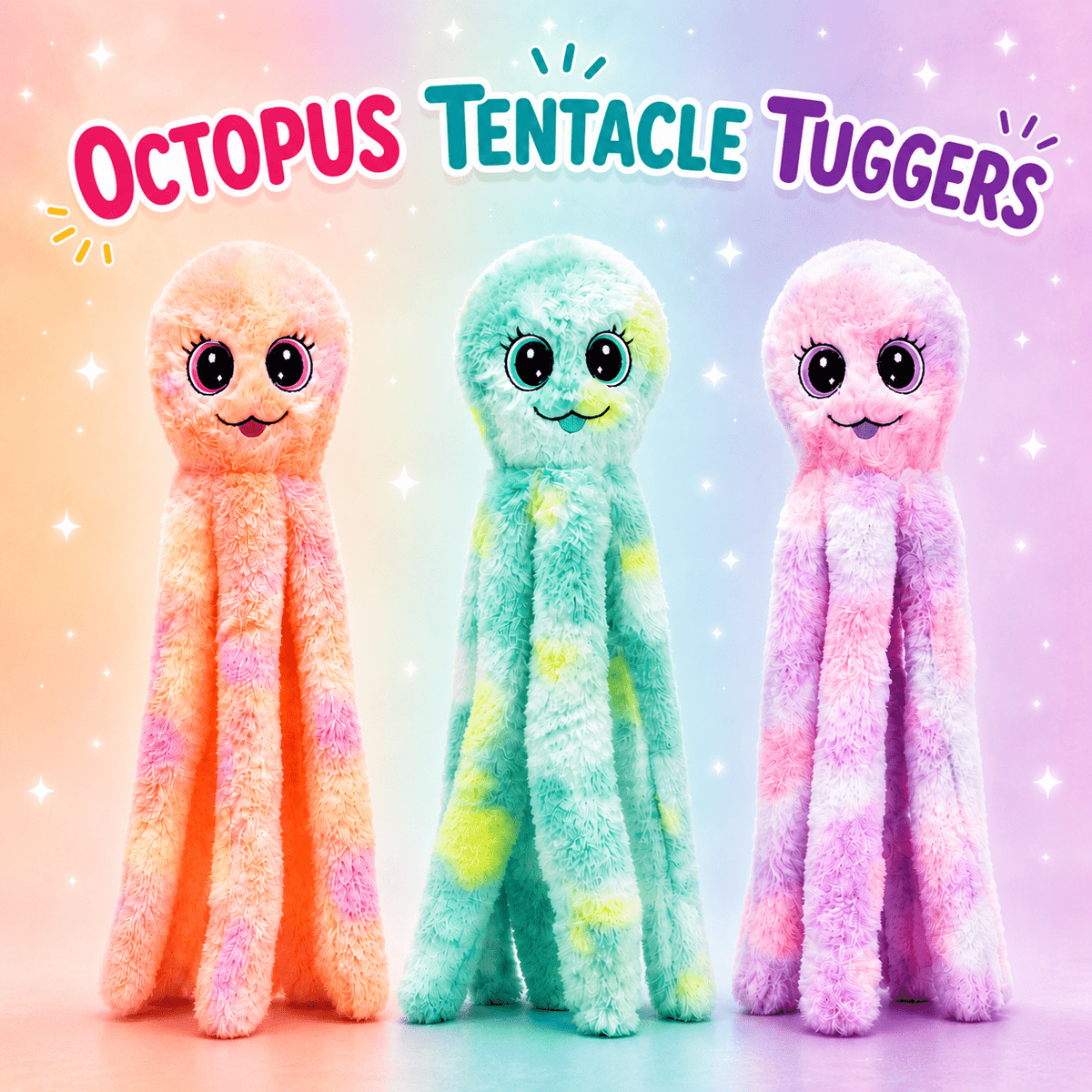 Dogline 19-Inch Octopus Tentacle Tugger Dog Toy