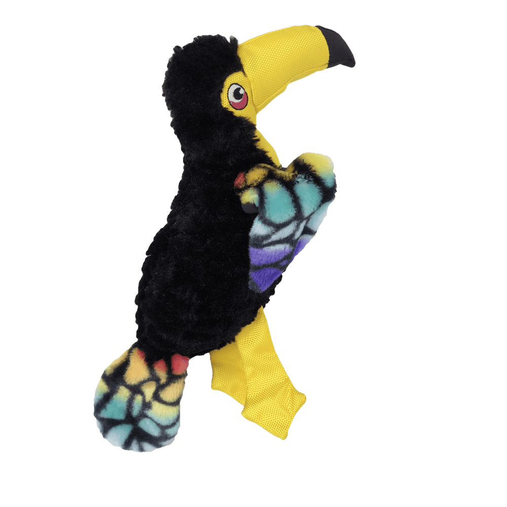 Dogline 14-Inch Toucan with Moving Wings Dog Toy