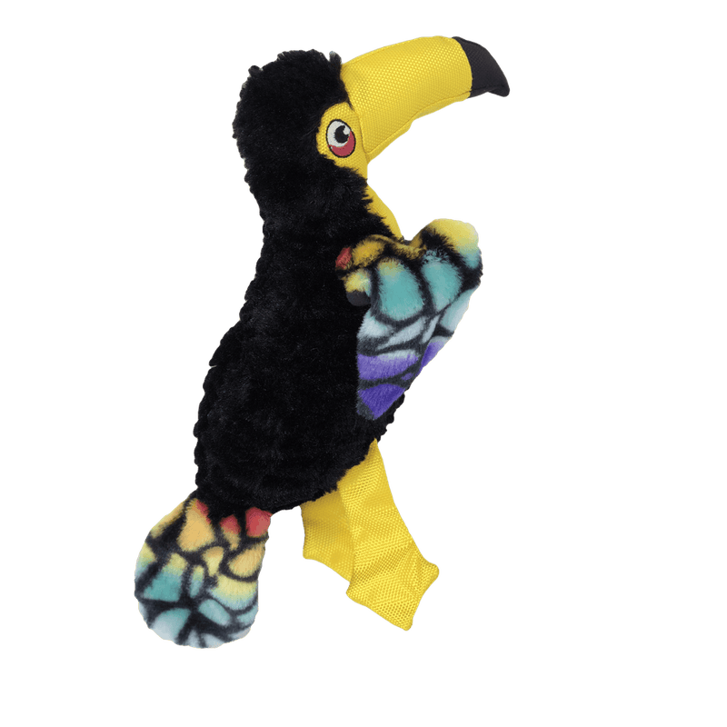 Dogline 14-Inch Toucan with Moving Wings Dog Toy