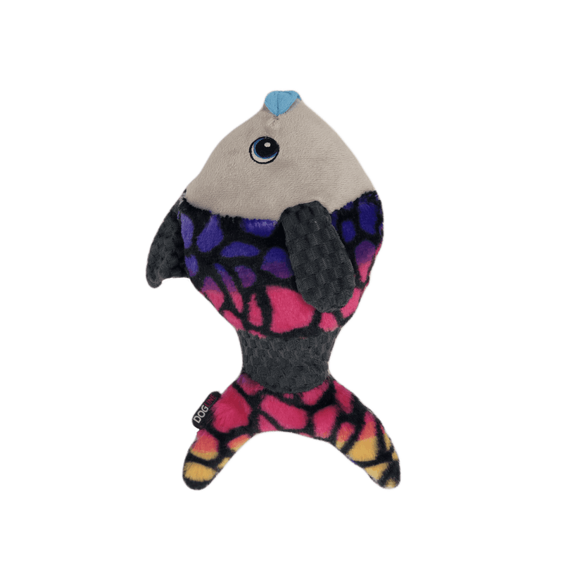 Dogline 12-Inch Fish with Moving Fins Dog Toy