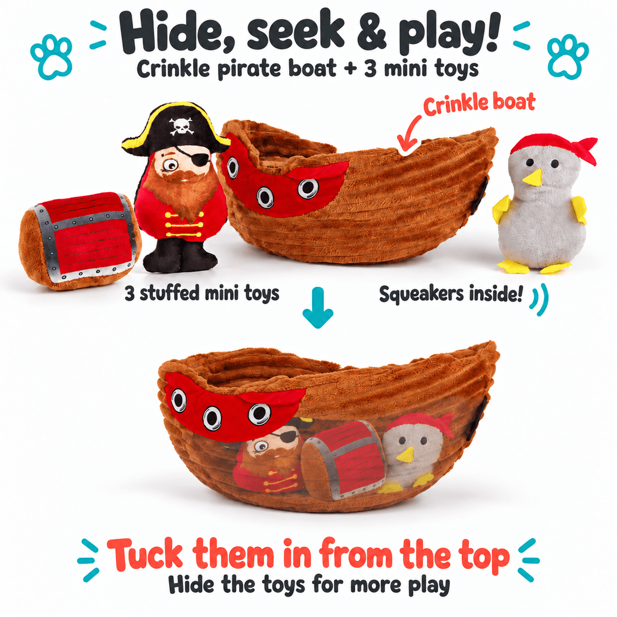 Dogline Interactive Dog Toy Collection with a Surprise Inside