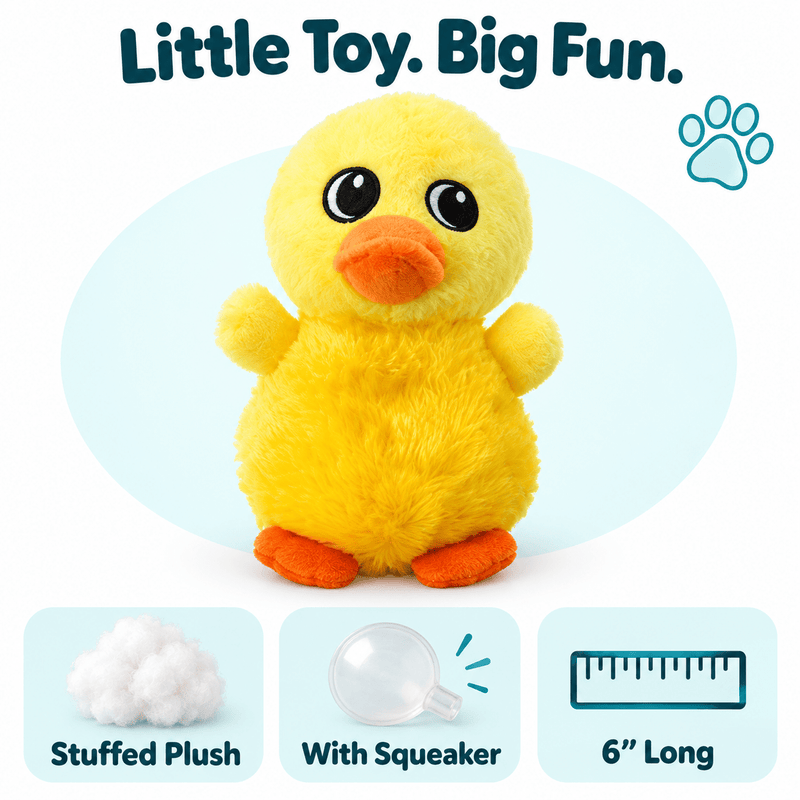 Dogline 6-Inch Duck Mini Dog Toy