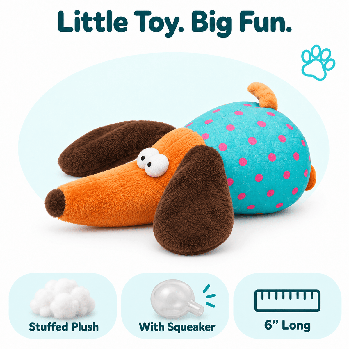 Dogline 6-Inch Mouse Mini Dog Toy