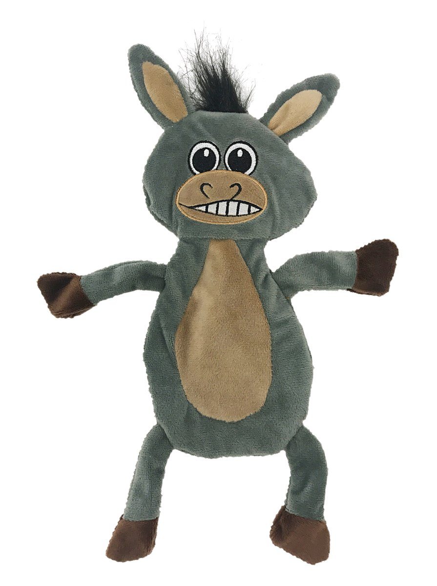 Dogline 12-Inch Donkey Crinkle Flat Dog Toy