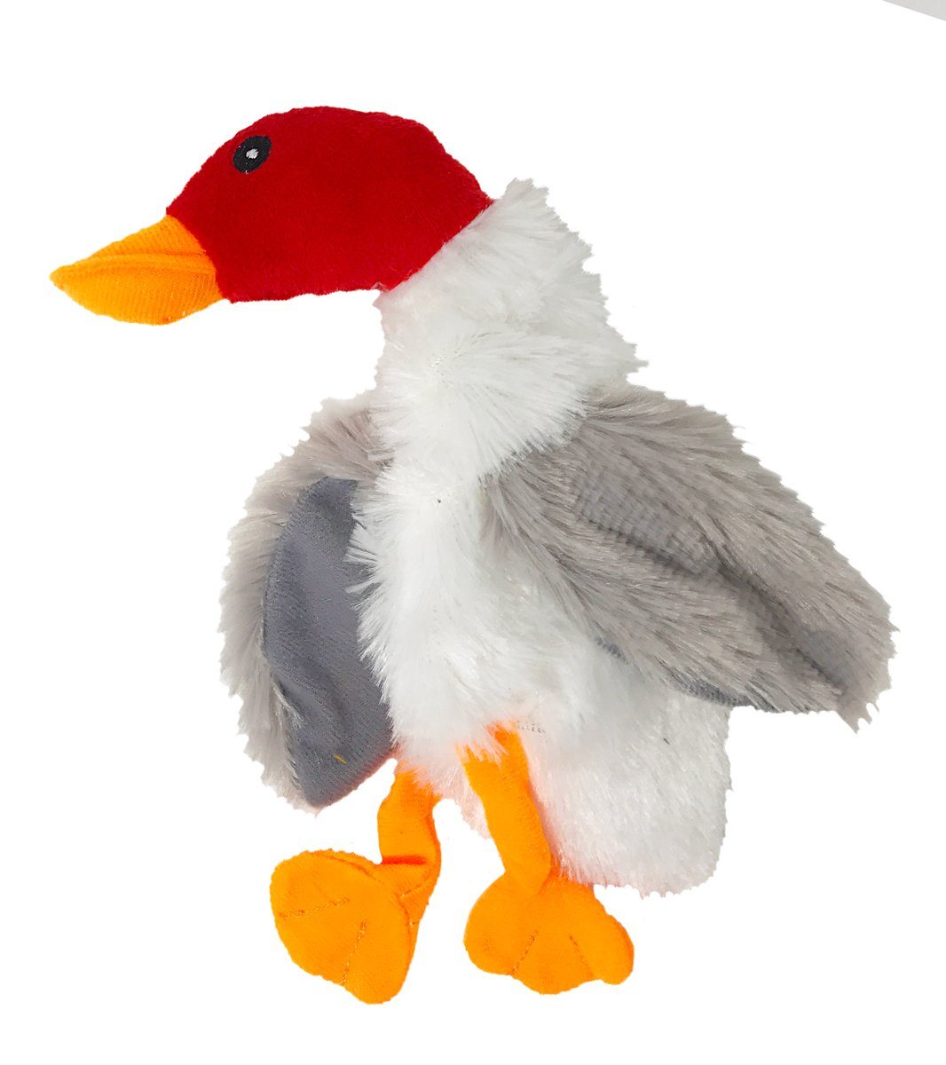Dogline 9-Inch Duck White Crinkle Dog Toy