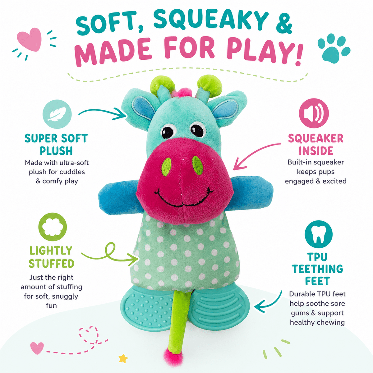 Dogline 10-Inch Soft Dog Toy Collection