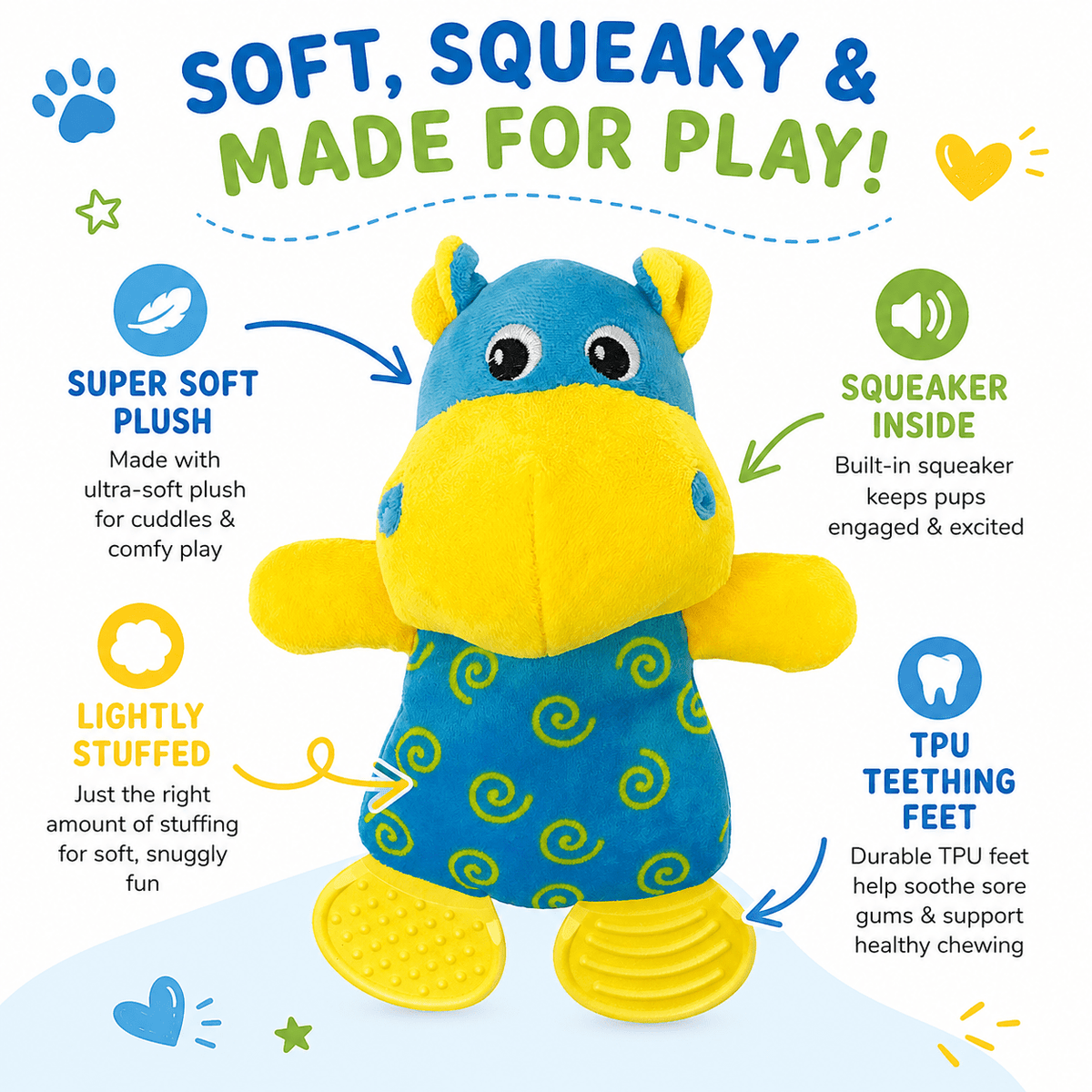 Dogline 10-Inch Soft Dog Toy Collection