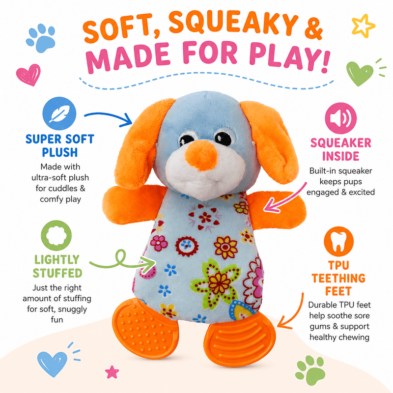 Dogline 10-Inch Doggy Soft Dog Toy