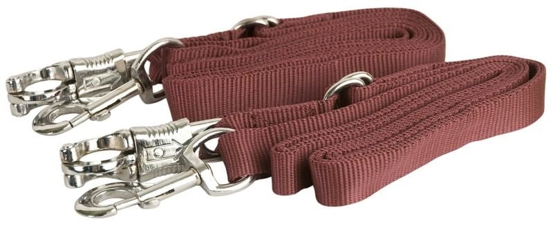 Gatsby Nylon Cross Ties with Panic Snap - Burgundy - 60"-110"