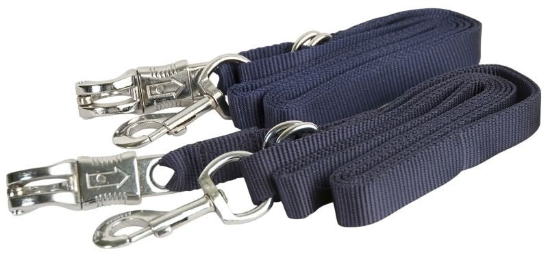 Gatsby Nylon Cross Ties with Panic Snap - Navy - 60"-110"