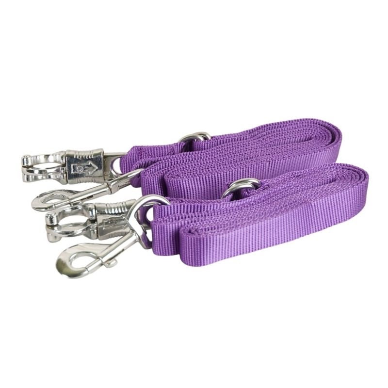 Gatsby Nylon Cross Ties with Panic Snap - Purple - 60"-110"