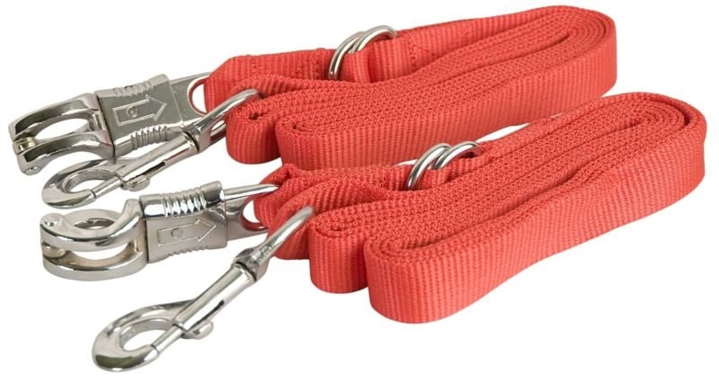 Gatsby Nylon Cross Ties with Panic Snap - Red - 60"-110"