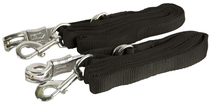 Gatsby Nylon Cross Ties with Panic Snap - Black - 60"-110"