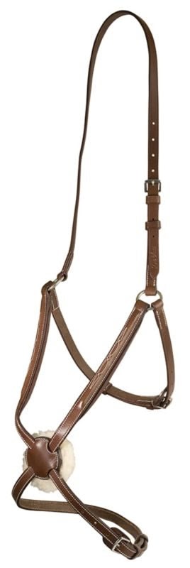 DaVinci Fancy Raised Adj Fig-8 Nose - Chestnut - Horse
