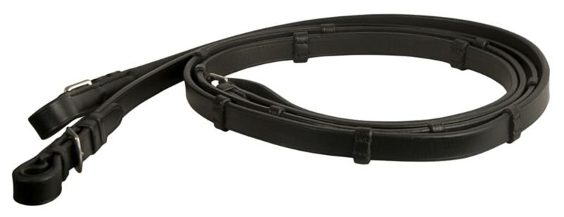 DaVinci Flat Leather Grip Reins - Havana - 5/8" x 54"
