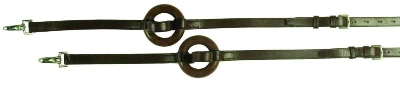 Gatsby Side Reins/Rubber Donut Horse 39-44 1/2in - Havanna - Horse 39-44 1/2"
