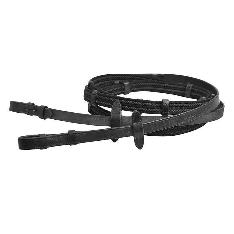DaVinci Web Anti-Slip Rein/Buckle - Black - 5/8" x 60"