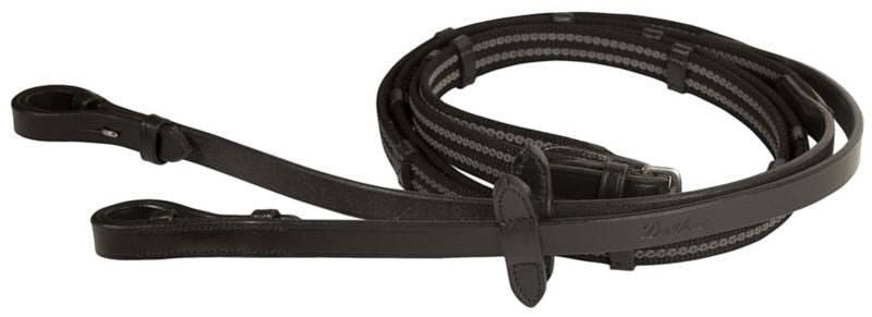 Da Vinci Web Anti-Slip Reins - Black - 5/8" x 54"