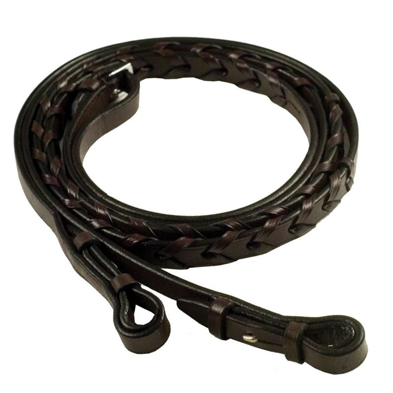 Gatsby Laced Reins - Havana - 5/8" x 48"