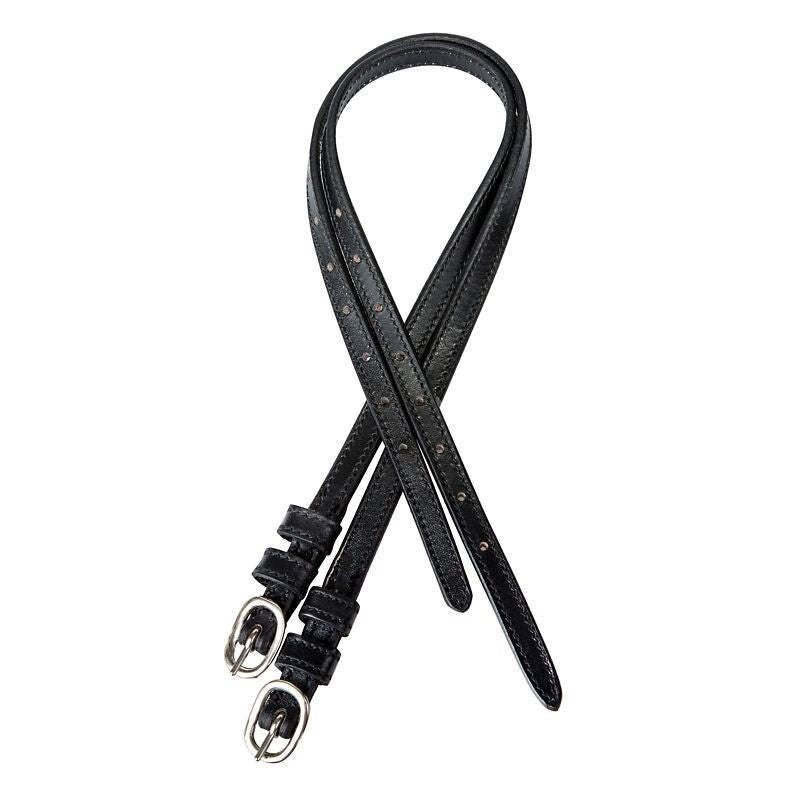 DaVinci Leather Spur Straps/Loops - Black - Adult