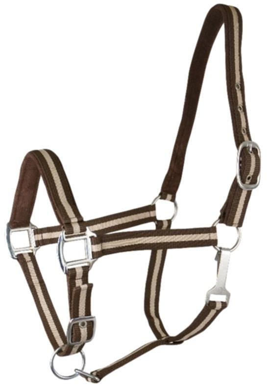 Gatsby 2-Tone Suede Nylon Halter - Brown & Beige w/Brown Padding - Horse