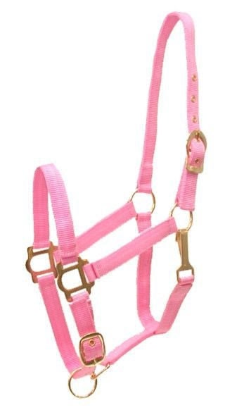 Gatsby Adj Nylon Halter/Snap - Pink - Cob