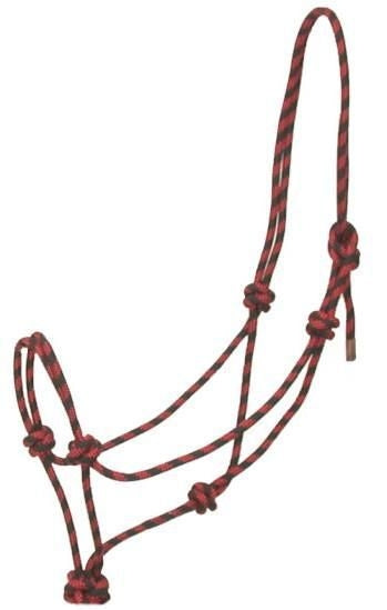Gatsby Cowboy Rope Halter Horse - Red/Black - Horse