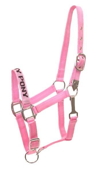 Gatsby I LOVE MY PONY Nylon Halter - Pink - Med-Lrg Pony
