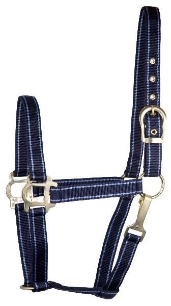 Gatsby Nylon 2-Tone Halter - Navy/Light Blue - Pony